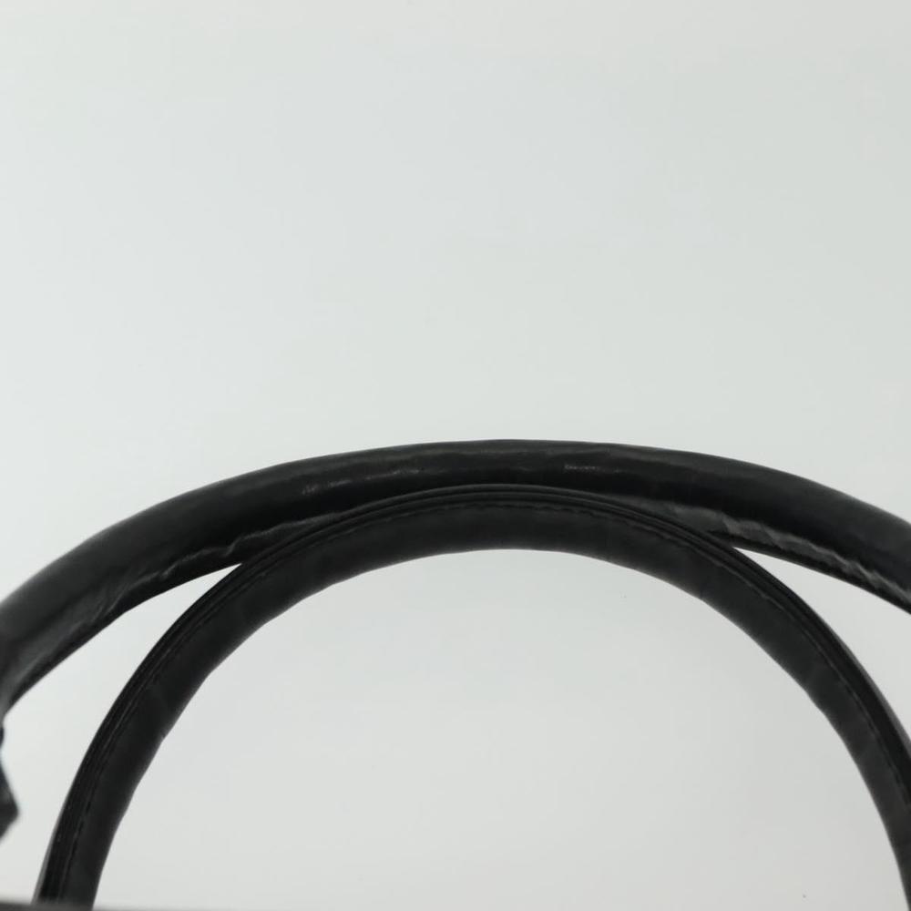 MCM Vicetos Logogram Hand Bag PVC Black Gold Auth bs28959 - Picture 8 of 16
